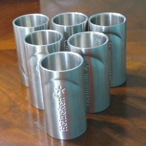 Heineken Double Wall Stainless Cup Set of 6